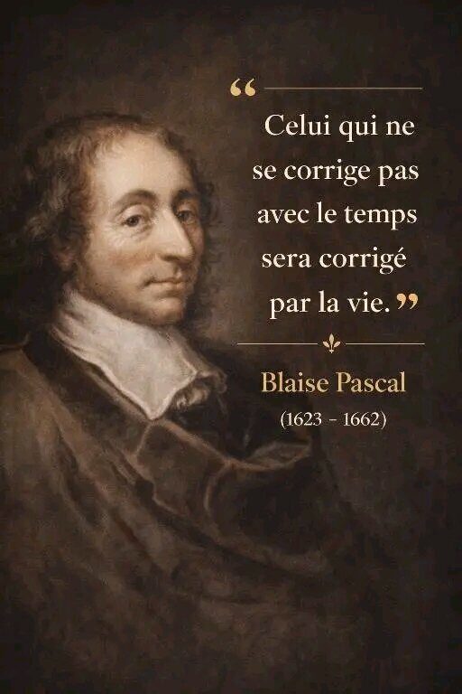 Citation de Blaise Pascal sur la correction de soi