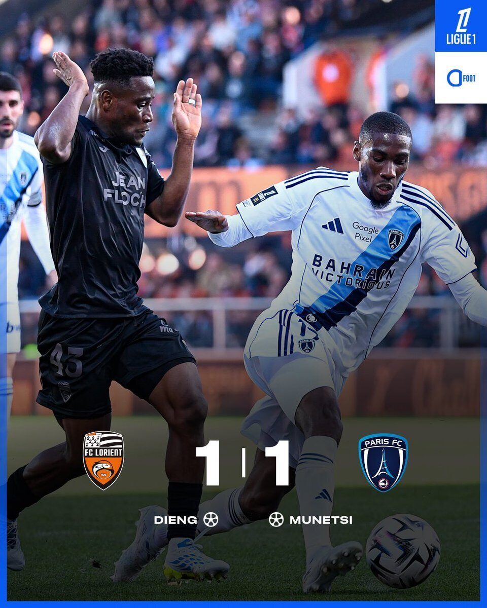 Lorient, une seule défaite à domicile cette saison en Ligue 1