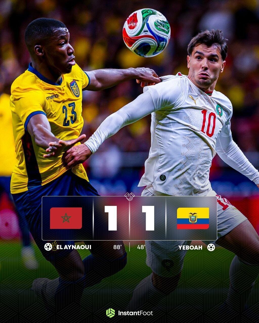 Le Maroc arrache le nul face à l'Equateur, 1-1