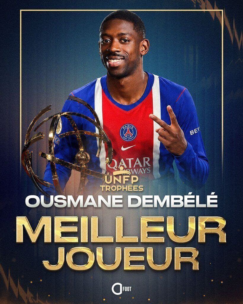 Ousmane Dembélé élu meilleur joueur de Ligue 1