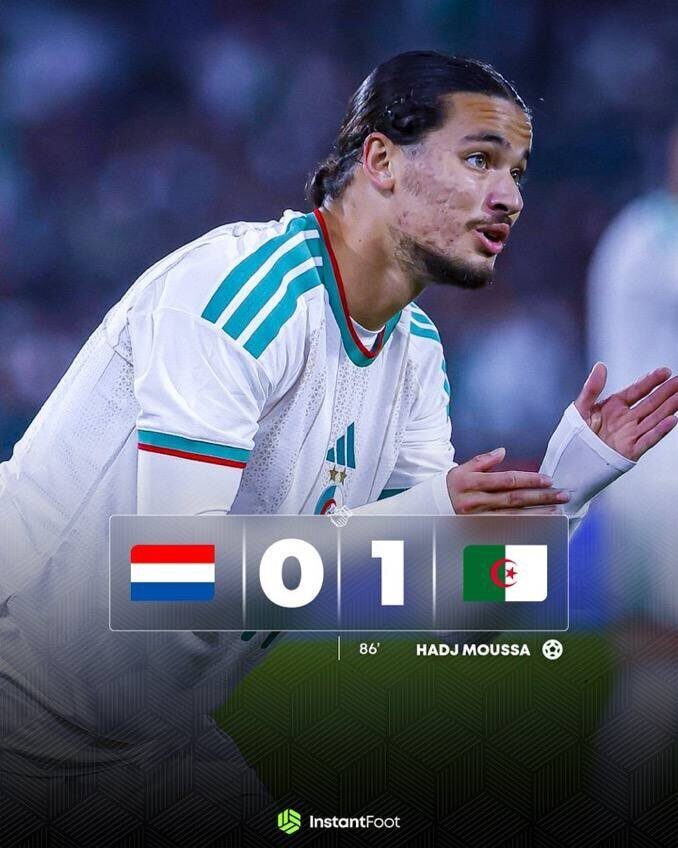 L'Algérie s'impose 1-0 grâce à un but d'Anis Hadj Moussa