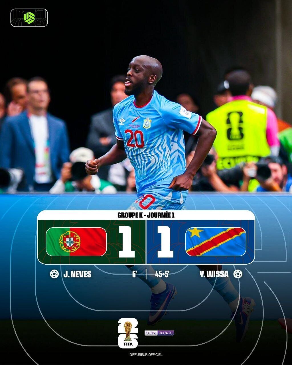 La RDC arrache un match nul historique face au Portugal