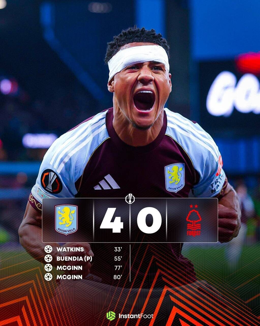 Aston Villa écrase Nottingham Forest et file en finale d'Europa League