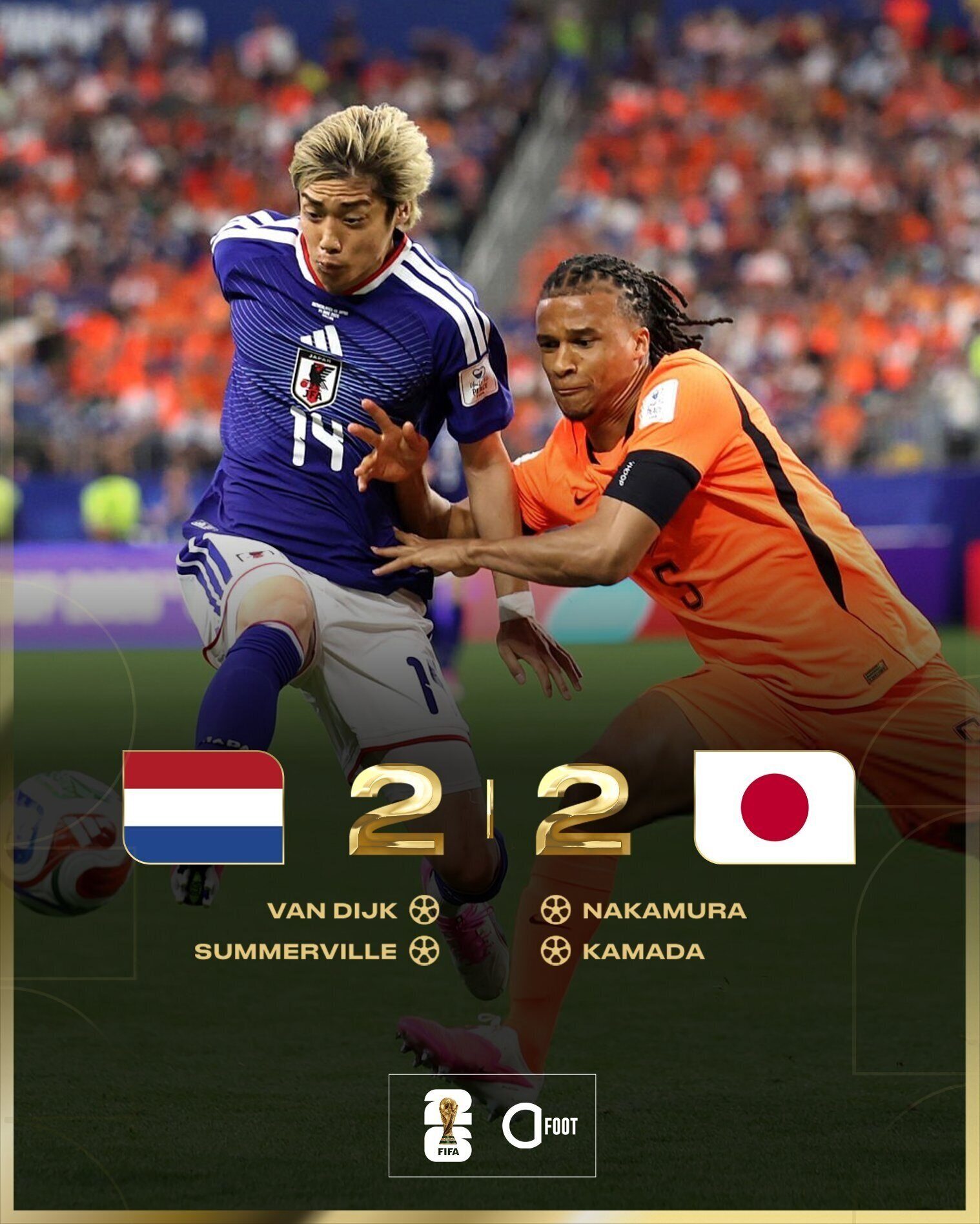 Japon-Pays-Bas : le Japon arrache le nul en fin de match