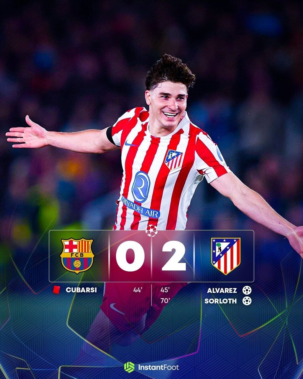 L'Atletico de Madrid bat le Barça en quart de Ligue des champions