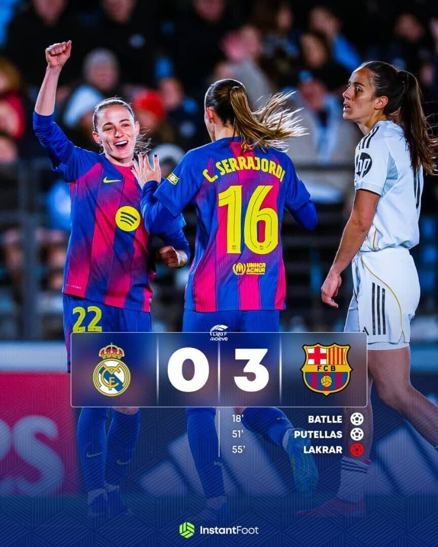 Victoire du Barça féminin face au Real Madrid en championnat