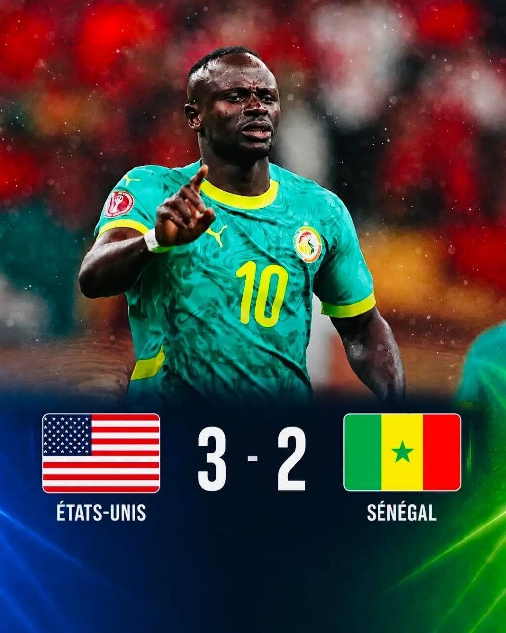 Le Sénégal battu par les États-Unis en amical malgré un doublé de Sadio Mané