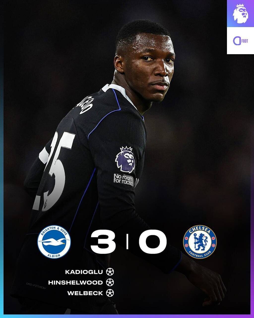 Chelsea s'incline 3-0 à Brighton, 7e défaite de suite