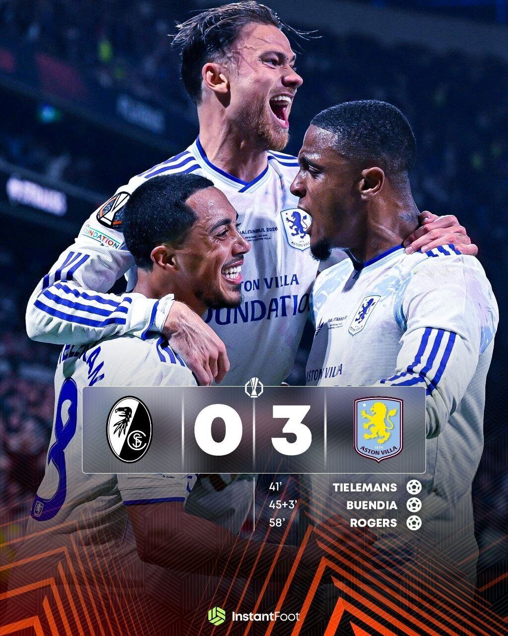 Aston Villa remporte l'Europa League face à Fribourg