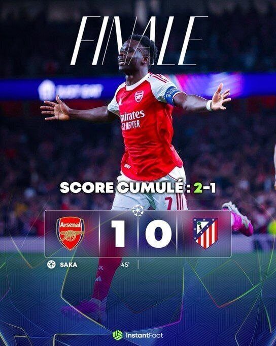 Arsenal en finale de Ligue des champions grâce à Saka