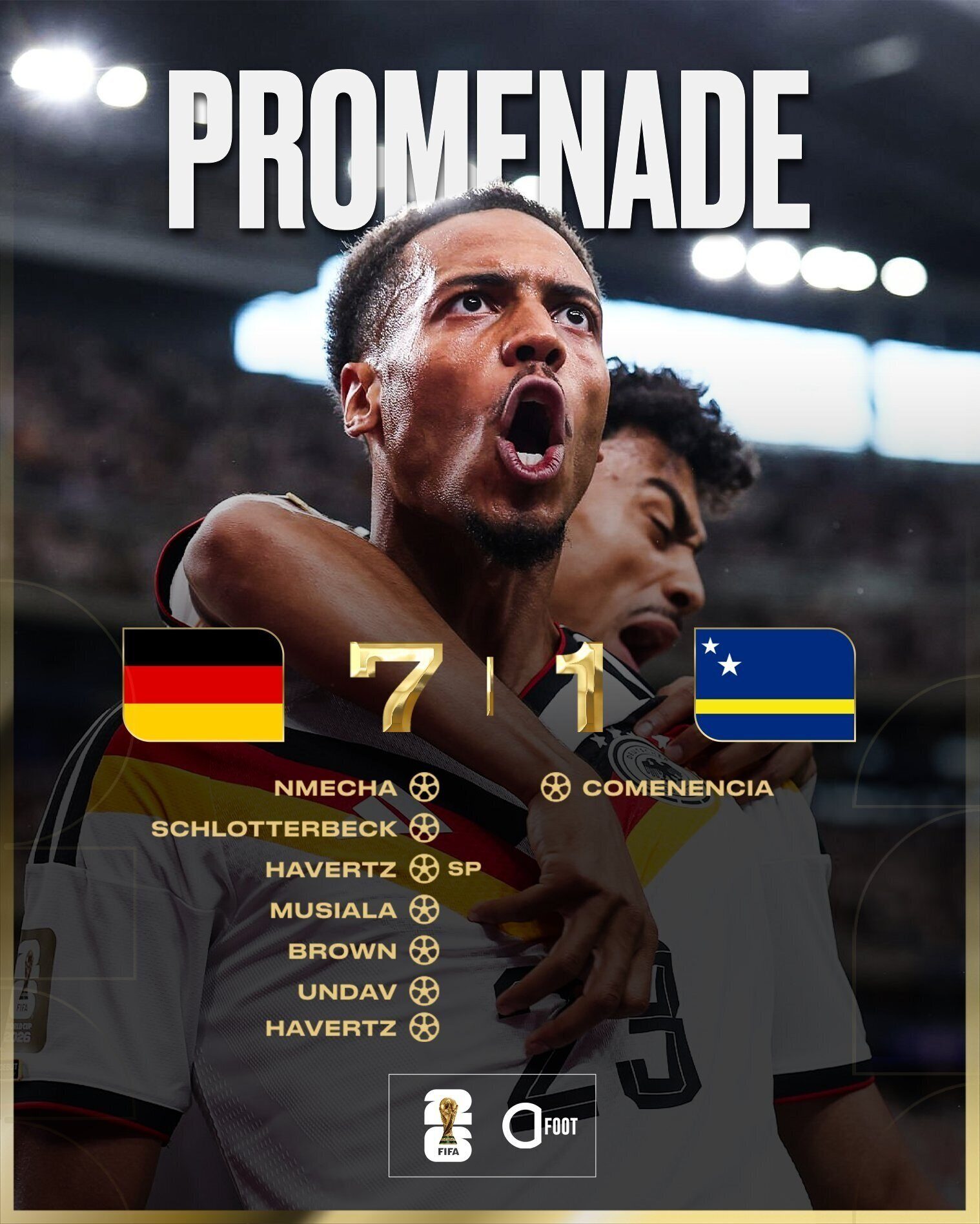 L'Allemagne domine Curaçao en Coupe du monde, doublé de Havertz