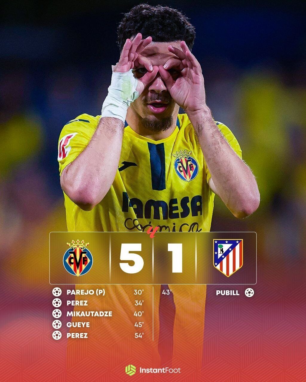 Villarreal bat l'Atlético de Madrid 5-1 en dernier match de Liga