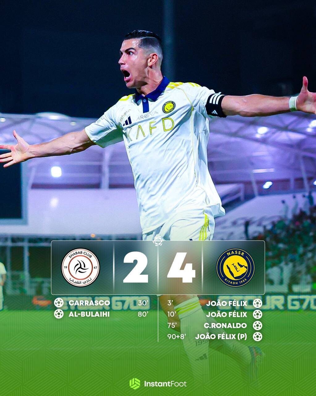 Al-Nassr arrache la victoire face à Al-Shabab