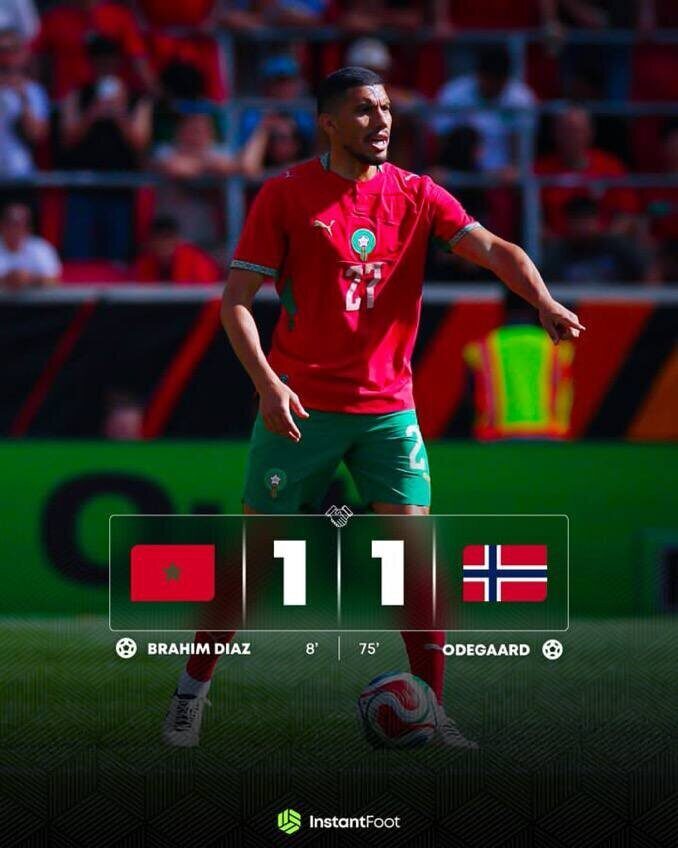 Match nul entre le Maroc et la Norvège avant la Coupe du monde