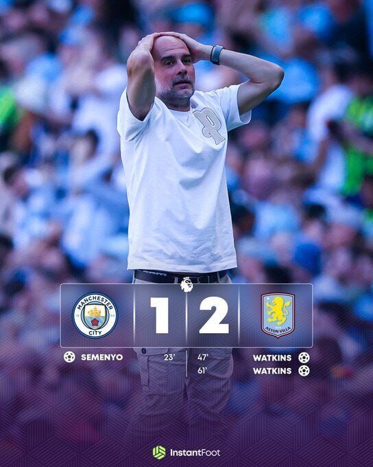 Defaite de Manchester City contre Aston Villa lors d un dernier match charge en emotion