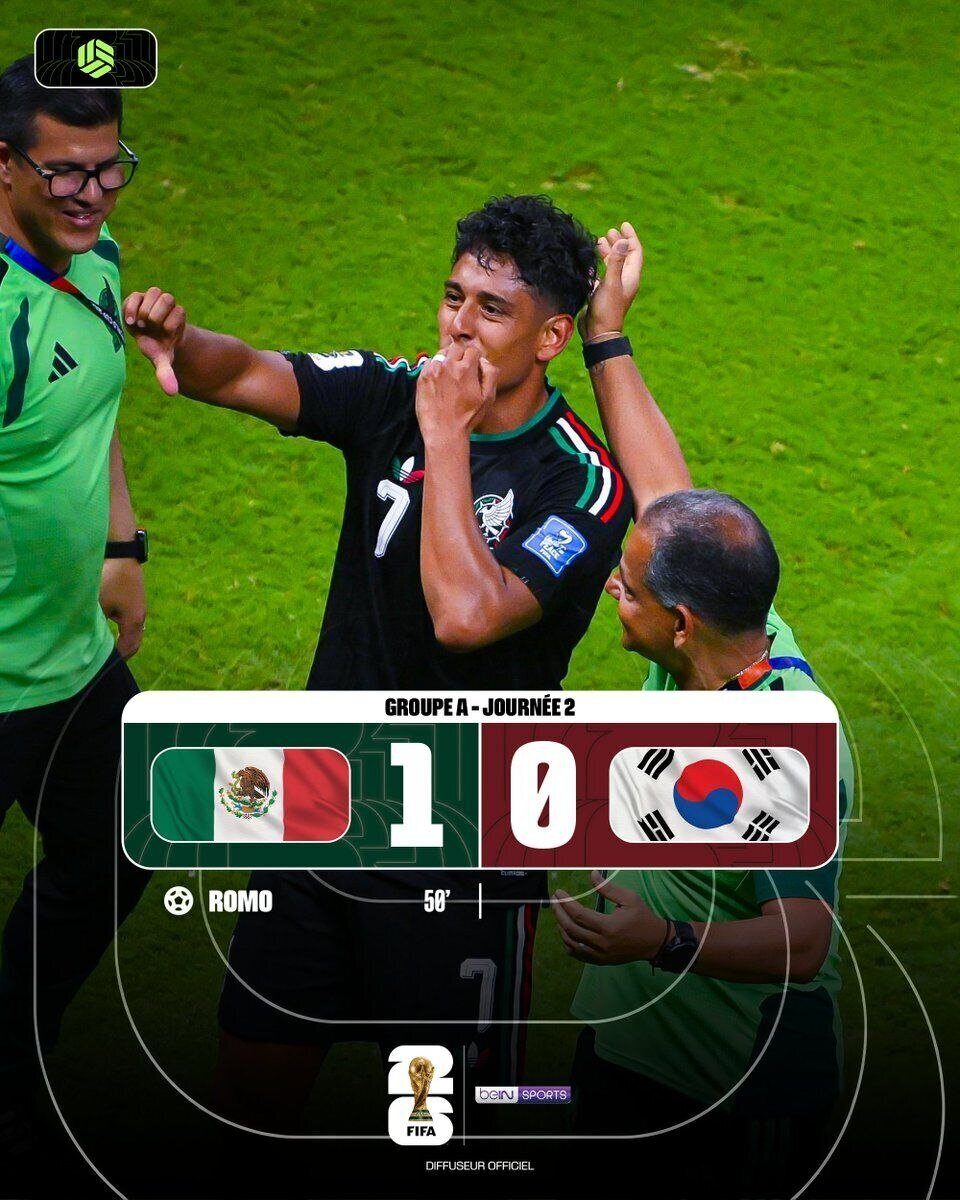 Le Mexique se qualifie pour les 16es de finale du Mondial