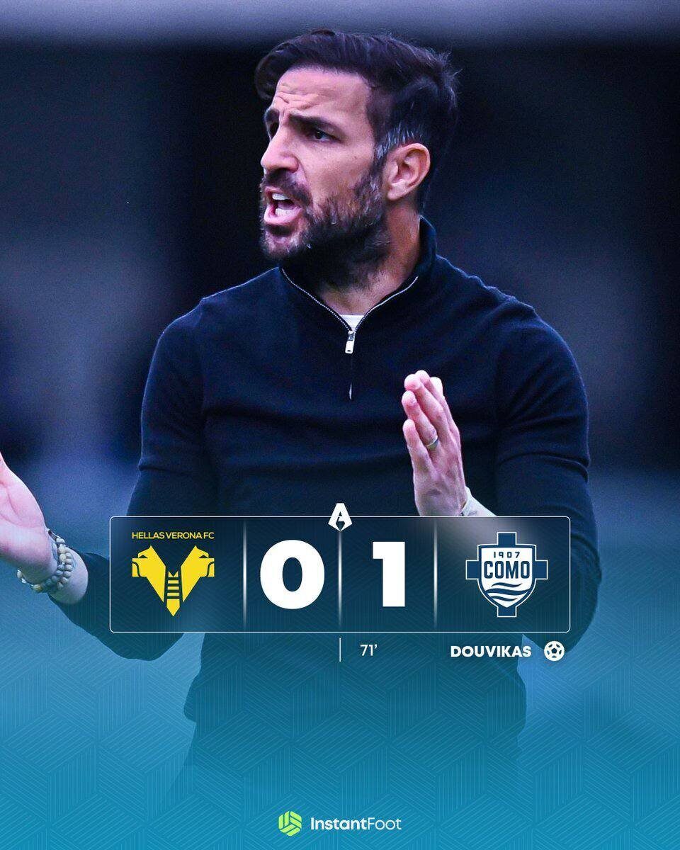 Côme bat l'Hellas Vérone et grimpe à la 5e place