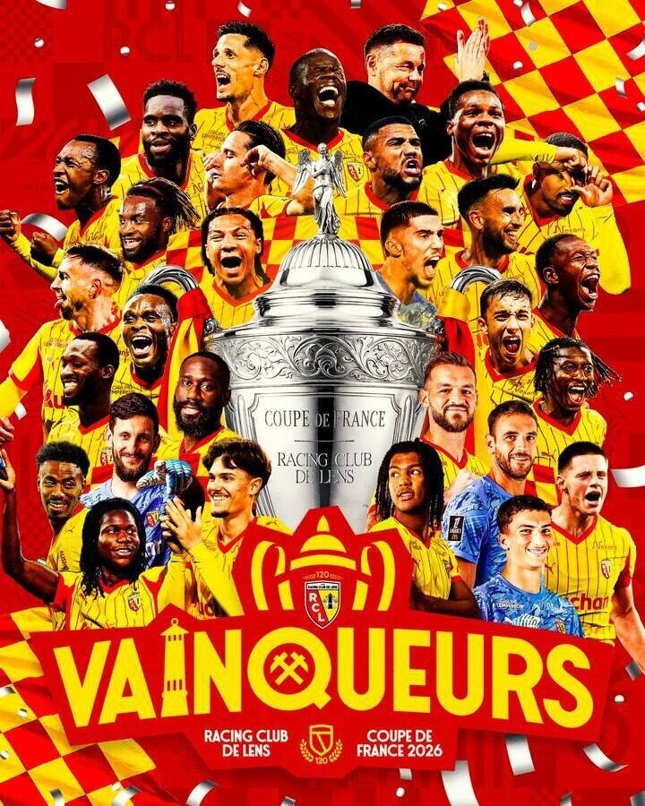 Le RC Lens remporte la Coupe de France pour la première fois