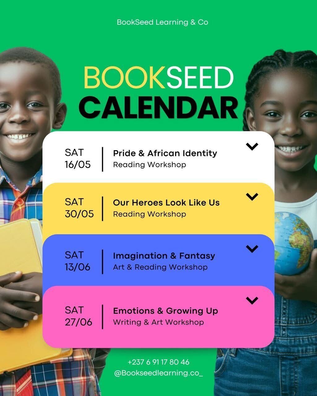 BookSeed Learning & Co lance des ateliers de lecture pour enfants au Cameroun