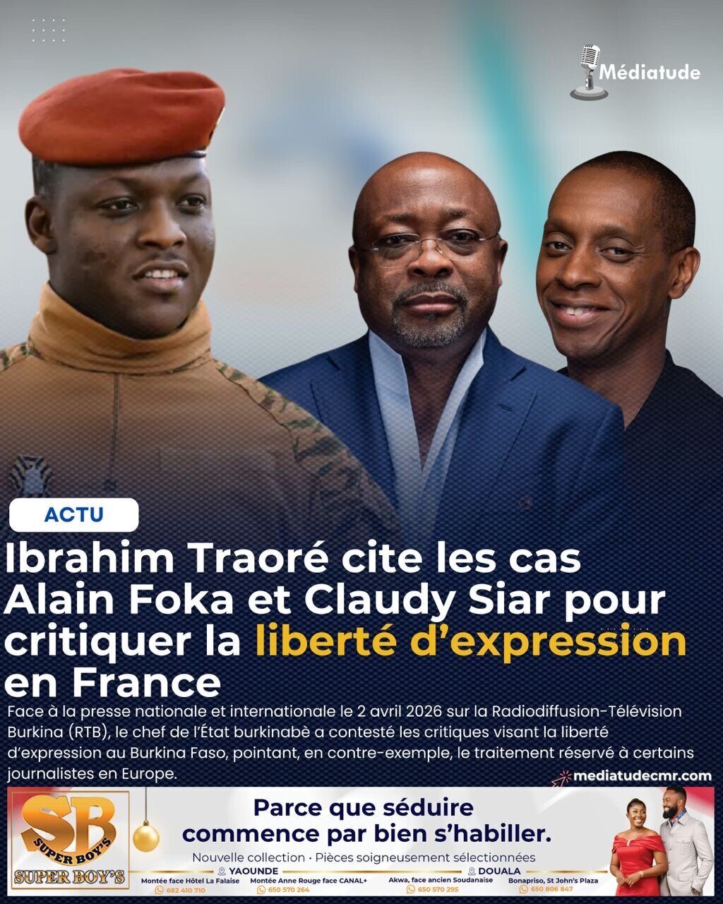 Ibrahim Traoré conteste les critiques sur la liberté d'expression au Burkina Faso