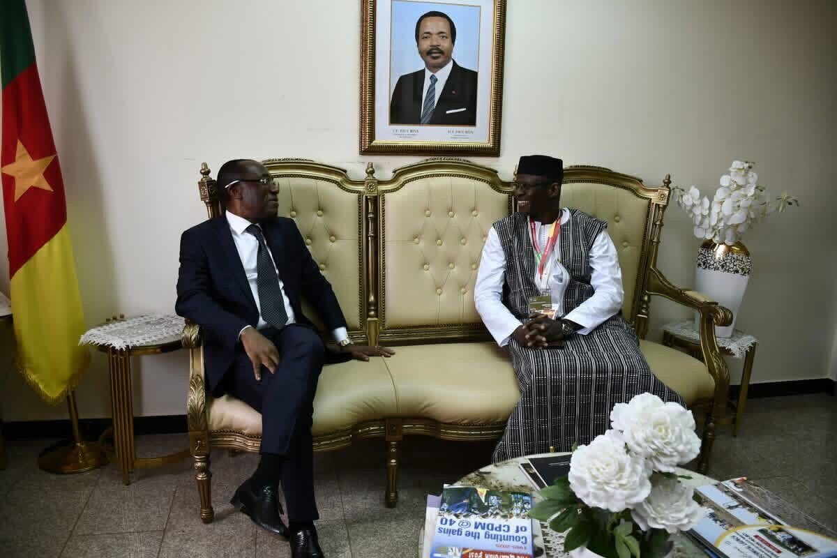 Audience entre le Ministre camerounais des Mines et le Ministre malien de l'Industrie e...