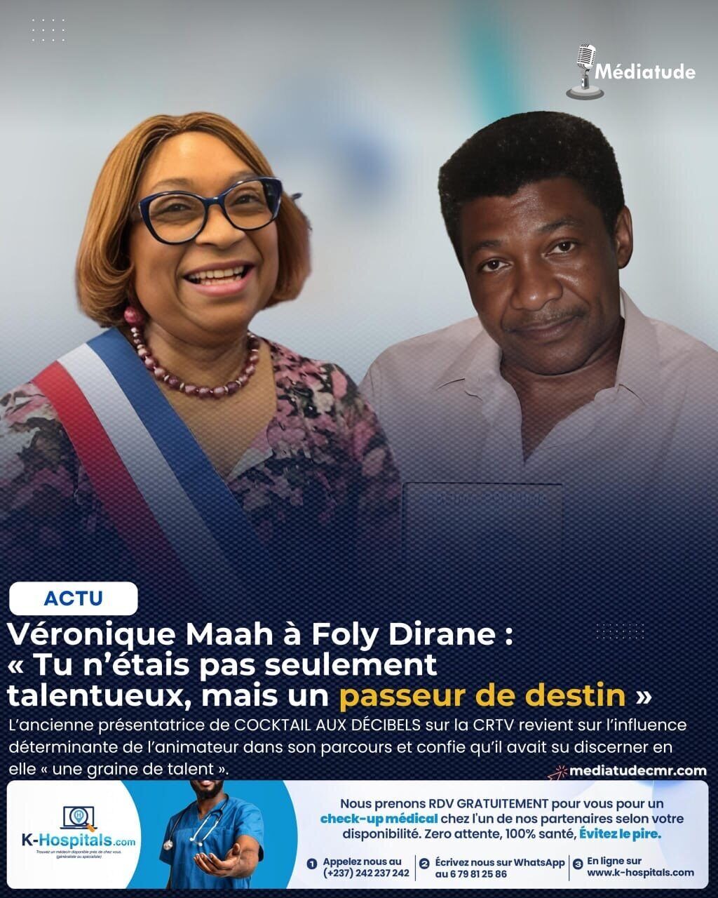 Véronique Maah rend hommage à Foly Dirane
