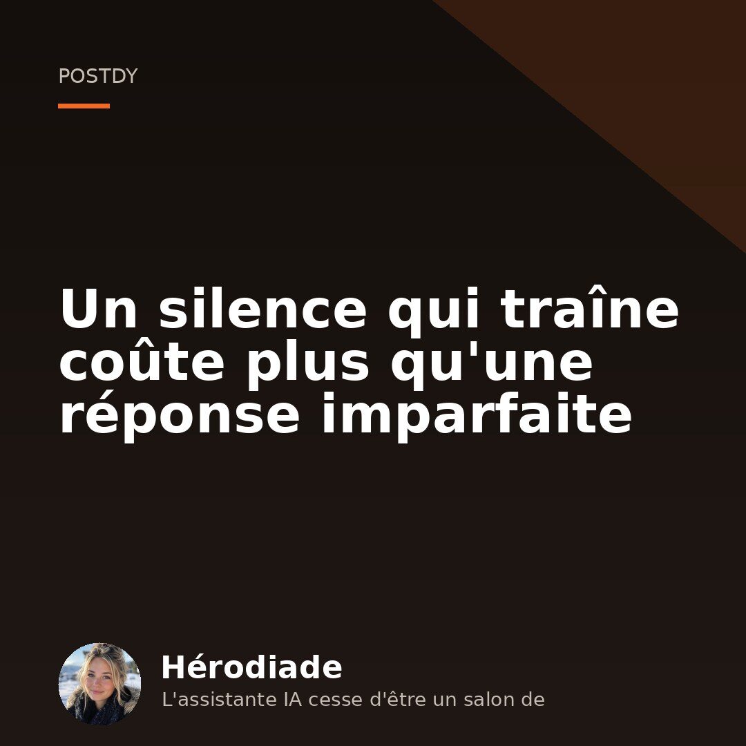 L'importance d'accuser réception même sans réponse complète